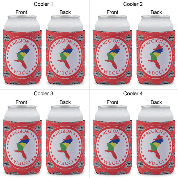 Region 3 Logo Can Cooler - Standard 12oz - Set of 4 - Front & Back