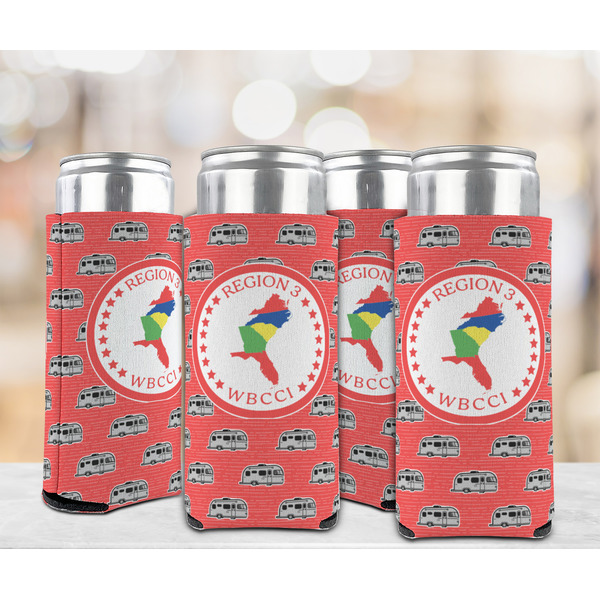 Region 3 Logo Can Cooler - Tall 12oz - Set of 4 - In Context