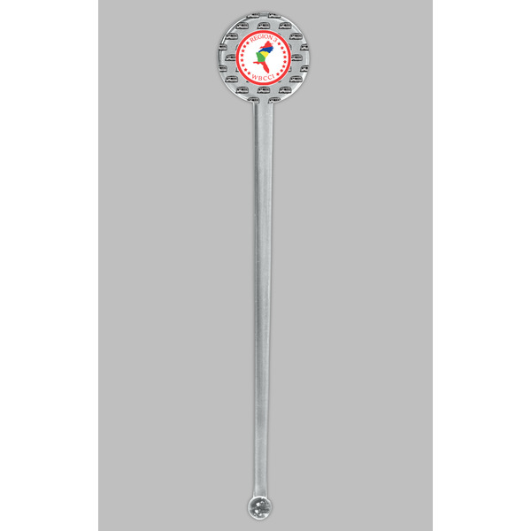 Region 3 Logo Clear Plastic 7" Stir Stick - Round - Single Stick