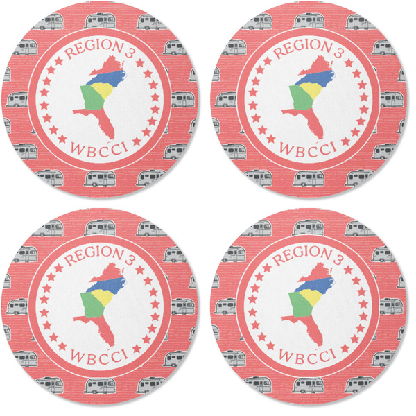 Region 3 Logo Coaster Round Rubber Back - Apvl