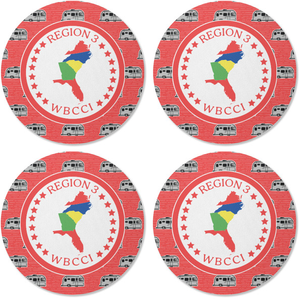 Region 3 Logo Coaster Round Rubber Back - Apvl