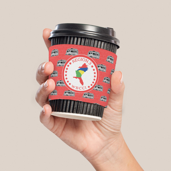 Region 3 Logo Coffee Cup Sleeve - LIFESTYLE