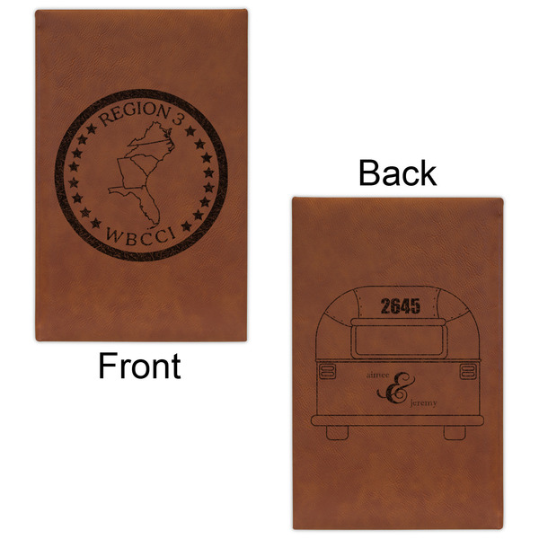 Region 3 Logo Cognac Leatherette Journal - Double Sided - Apvl