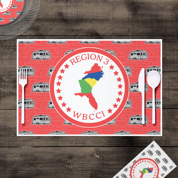Region 3 Logo Disposable Paper Placemat - In Context