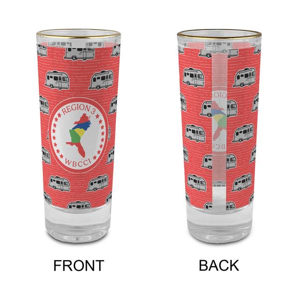 Region 3 Logo Glass Shot Glass - 2oz - Single - Front & Back