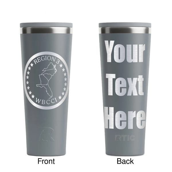 Region 3 Logo Grey RTIC Everyday Tumbler - 28 oz. - Front and Back