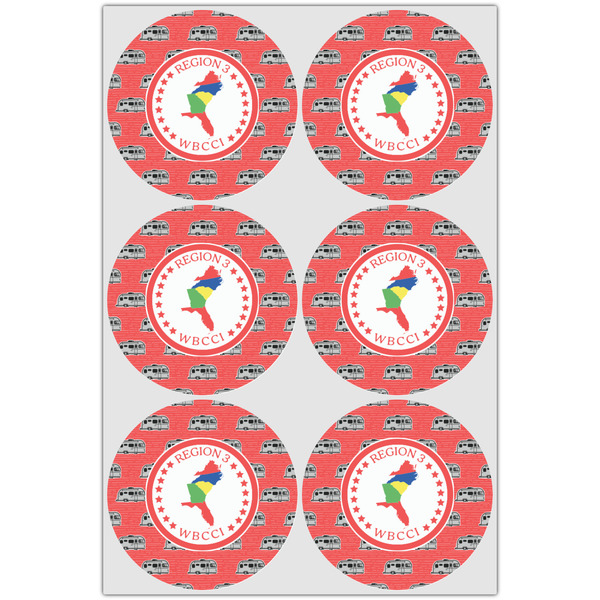 Region 3 Logo Icing Circle - Large - Set of 6
