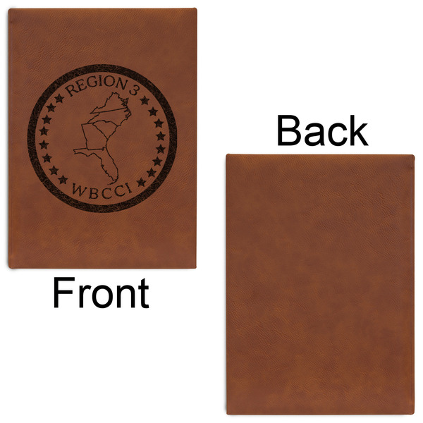 Region 3 Logo Leatherette Journal - Large - Single Sided - Front & Back View
