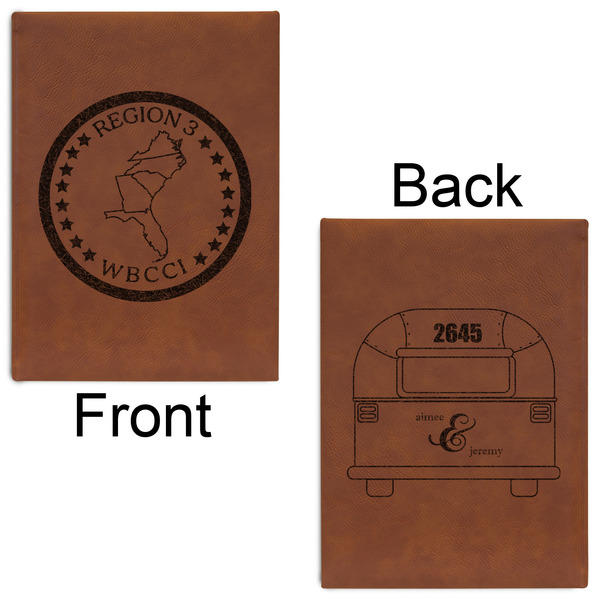 Region 3 Logo Leatherette Journals - Large - Double Sided - Front & Back View