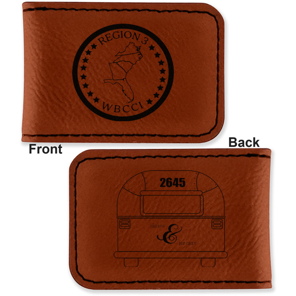 Region 3 Logo Leatherette Magnetic Money Clip - Front and Back