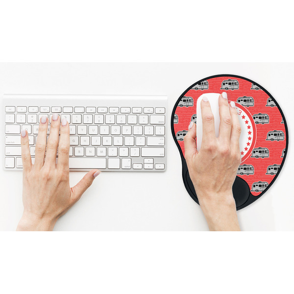 Region 3 Logo Mouse Pad with Wrist Rest - LIFESYTLE 2 (in use)