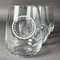 Region 3 Logo Stemless Wine Glasses - Laser Engraved- Set of 4