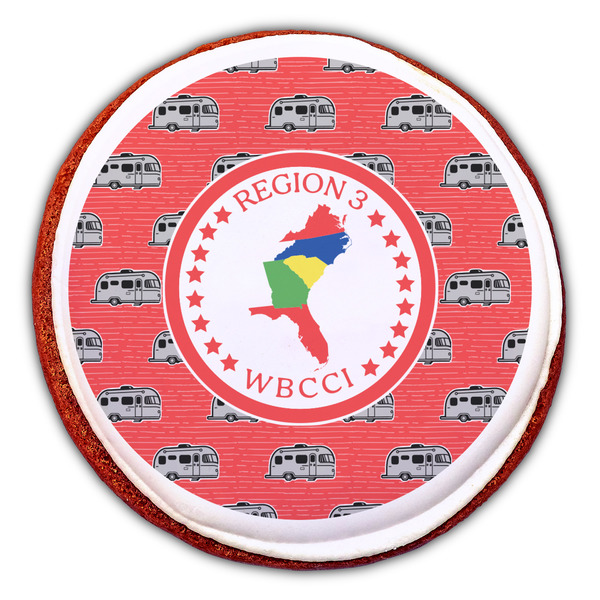 Region 3 Logo Printed Icing Circle - Large - On Cookie