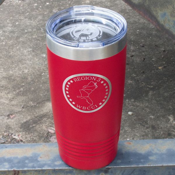 Region 3 Logo Red Polar Camel Tumbler - 20oz - Angled