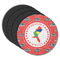 Region 3 Logo Round Rubber Backed Coasters - Set of 4