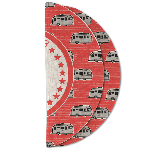 Region 3 Logo Round Linen Placemats - HALF FOLDED (double sided)