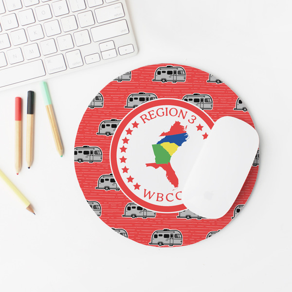 Region 3 Logo Round Mousepad - LIFESTYLE 2
