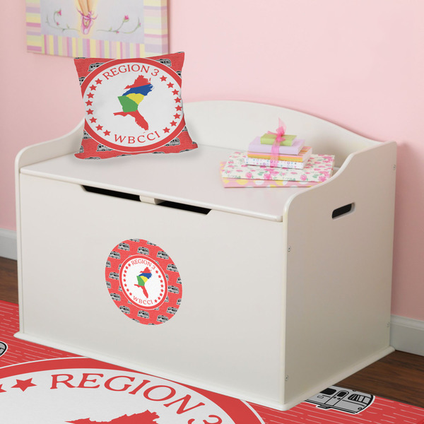 Region 3 Logo Round Wall Decal on Toy Chest