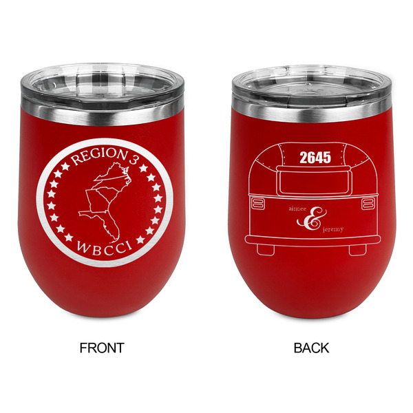 Region 3 Logo Stainless Wine Tumblers - Red - Double Sided - Approval