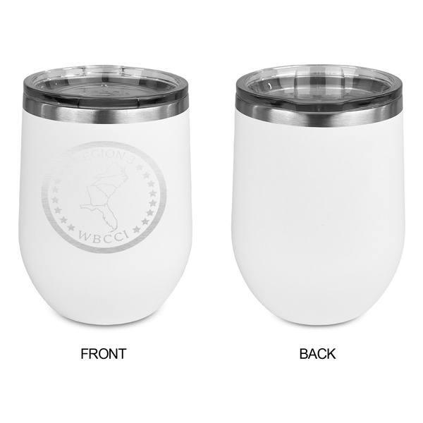 Region 3 Logo Stainless Wine Tumblers - White - Single Sided - Approval