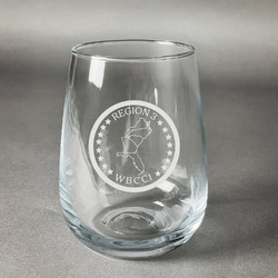 Region 3 Logo Stemless Wine Glass - Laser Engraved