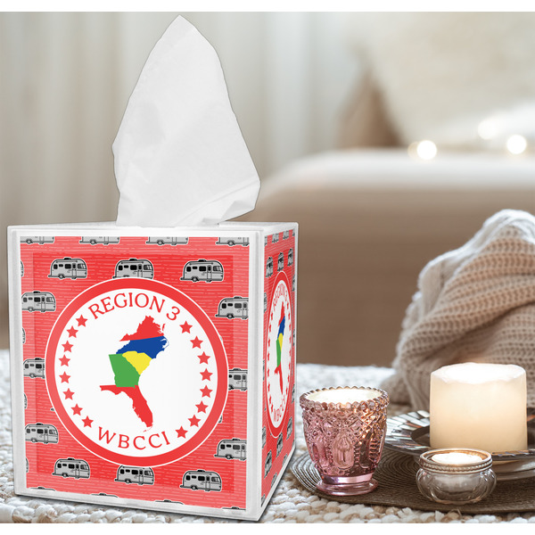 Region 3 Logo Tissue Box - Lifestyle