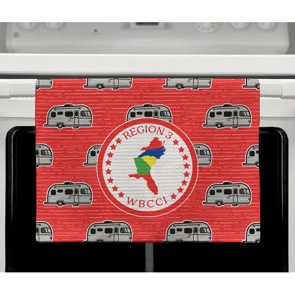 Region 3 Logo Waffle Weave Towel - Full Color Print - Lifestyle2 Image