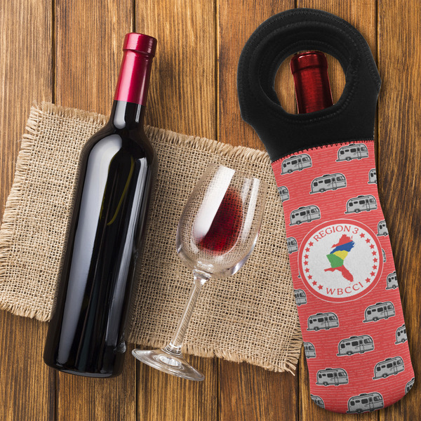 Region 3 Logo Wine Tote Bag - On Table