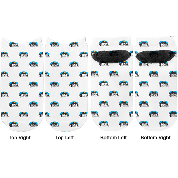 Airstream Indie Club Logo Adult Ankle Socks - Double Pair - Front and Back - Apvl