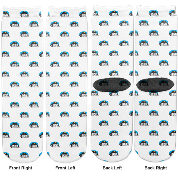 Airstream Indie Club Logo Adult Crew Socks - Double Pair - Front and Back - Apvl