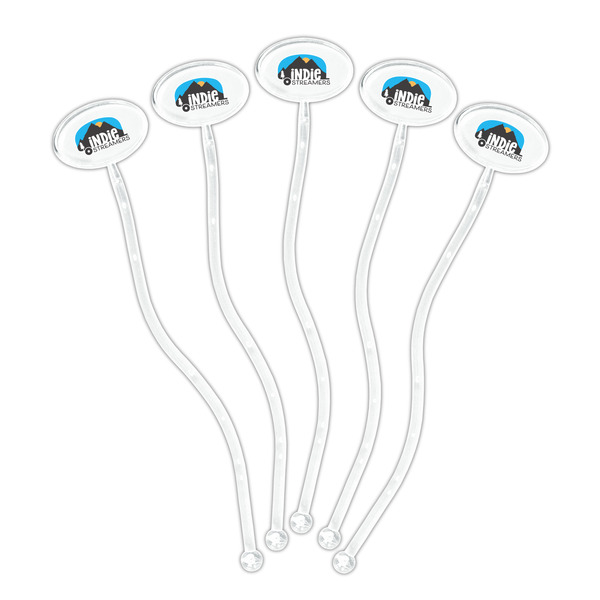 Airstream Indie Club Logo Clear Plastic 7" Stir Stick - Oval - Fan