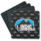 Airstream Indie Club Logo Square Rubber Backed Coasters - Set of 4