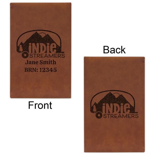 Airstream Indie Club Logo Cognac Leatherette Journal - Double Sided - Apvl