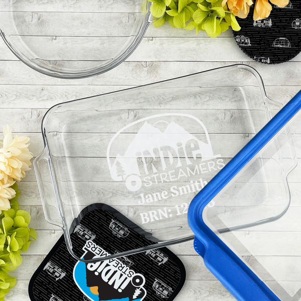 Airstream Indie Club Logo Glass Baking Dish - 13"x9" - Lifestyle