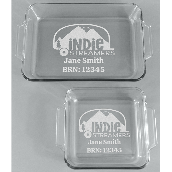 Airstream Indie Club Logo Glass Baking Dish Set - Front