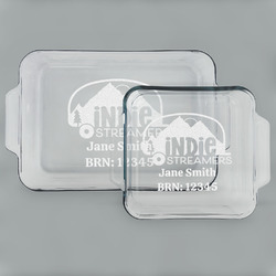 Airstream Indie Club Logo Glass Baking & Cake Dish Set - 13in x 9in & 8in x 8in