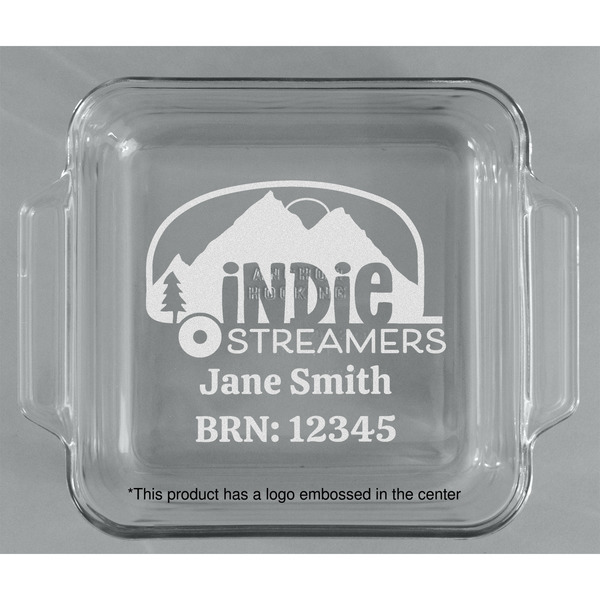 Airstream Indie Club Logo Glass Cake Dish - 8"x8" - Approval