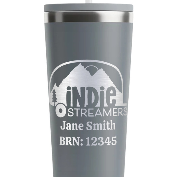 Airstream Indie Club Logo Grey RTIC Everyday Tumbler - 28 oz. - Close Up