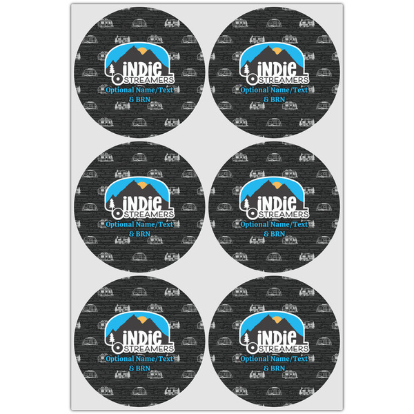 Airstream Indie Club Logo Icing Circle - Large - Set of 6
