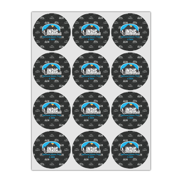 Airstream Indie Club Logo Icing Circle - Small - Set of 12