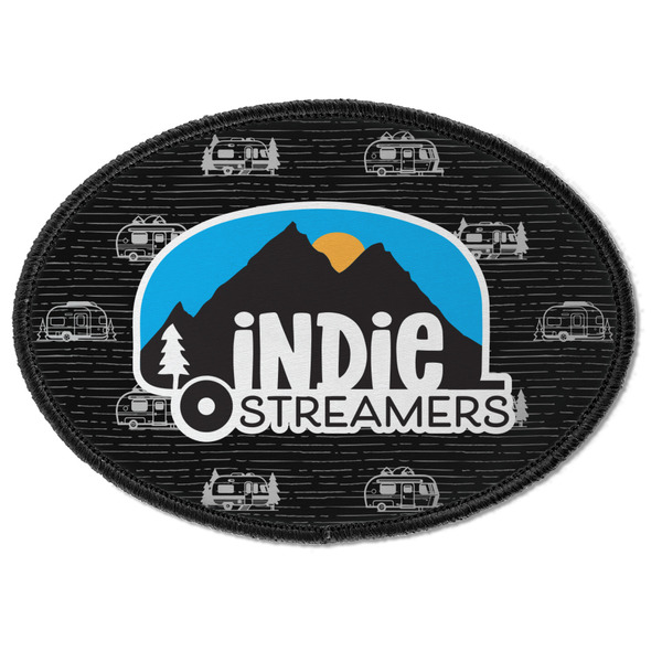 Airstream Indie Club Logo Iron On Patch - Oval - Front