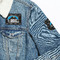 Airstream Indie Club Logo Iron On Patches - On Jacket Closeup