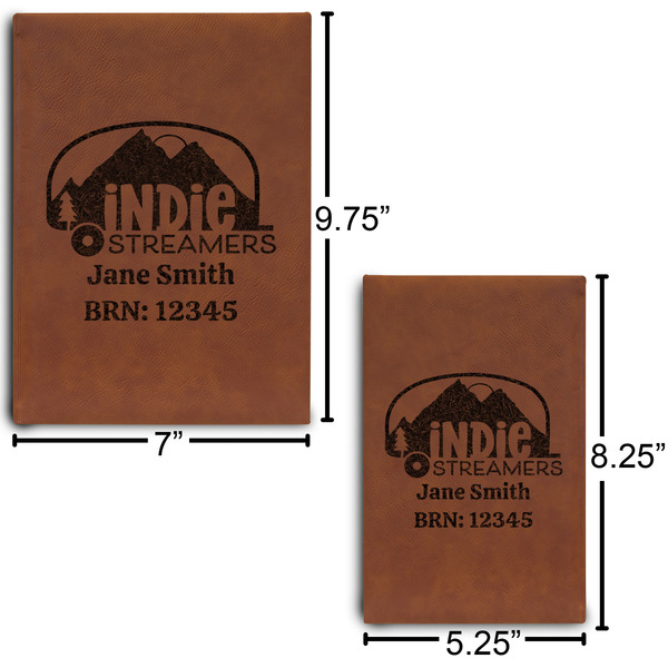 Airstream Indie Club Logo Journal Size Comparisons w/ Dimensions