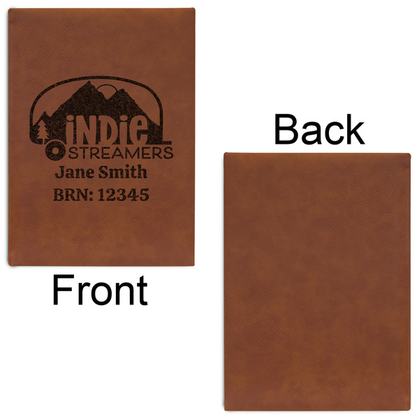 Airstream Indie Club Logo Leatherette Journal - Large - Single Sided - Front & Back View