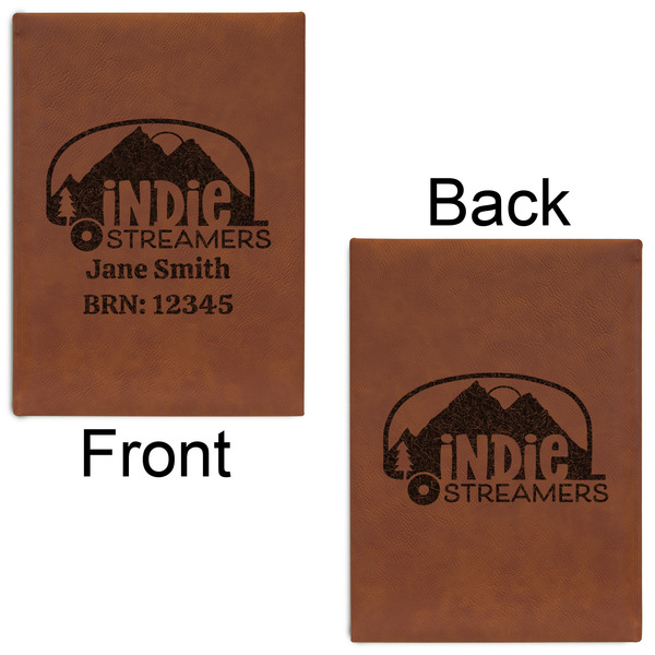 Airstream Indie Club Logo Leatherette Journals - Large - Double Sided - Front & Back View