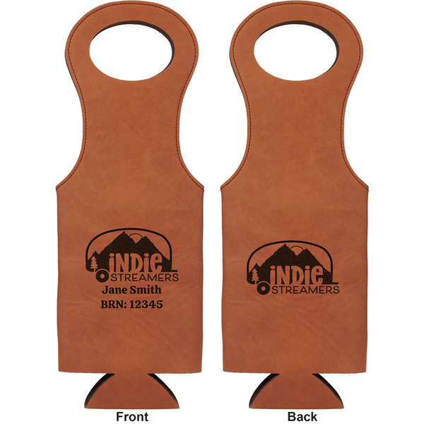 Airstream Indie Club Logo Leatherette Wine Tote Double Sided - Front and Back