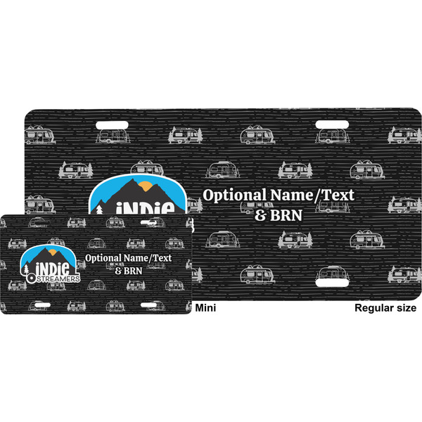 Airstream Indie Club Logo License Plate - Sizes - Four Holes