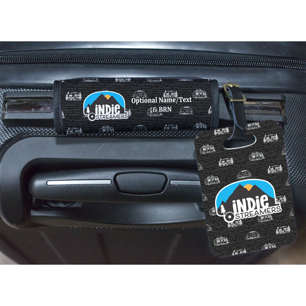 Airstream Indie Club Logo Luggage Wrap & Plastic Rectangular Tag - In Context