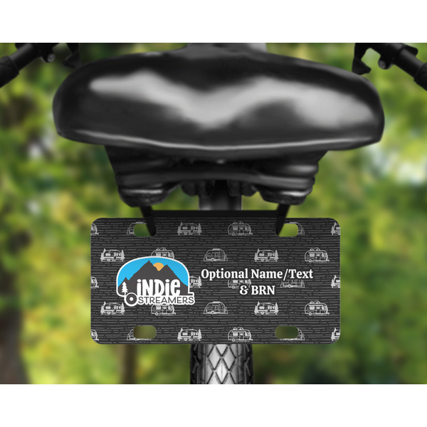 Airstream Indie Club Logo Mini License Plate on Bicycle 4 hole