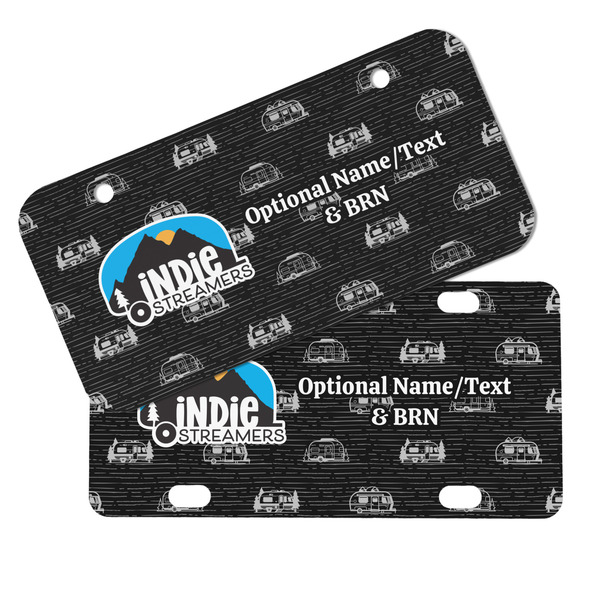 Airstream Indie Club Logo Mini License Plates - MAIN (4 and 2 Holes)